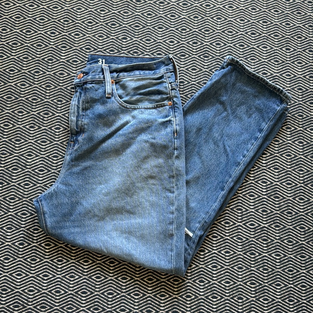 J. Crew Boyfriend Jeans in Medium Blue Wash